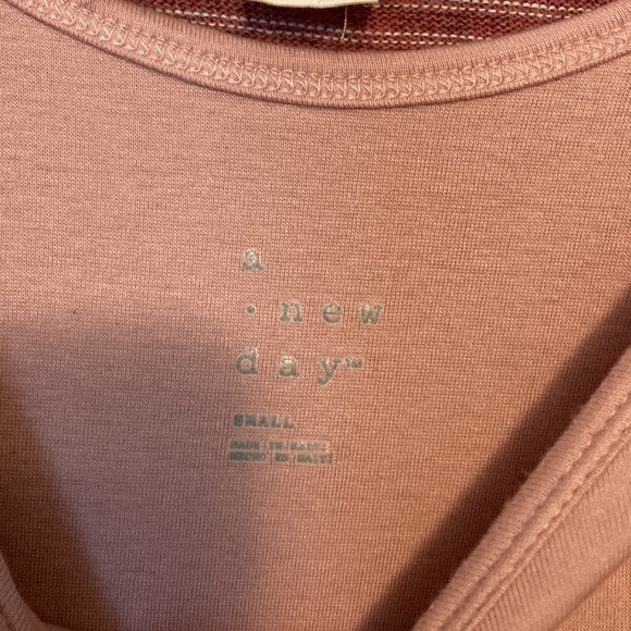 🛍️DONATED | Anthropologie | Dusty Pink Cream Striped Open Angled Cardigan - Picture 8 of 8